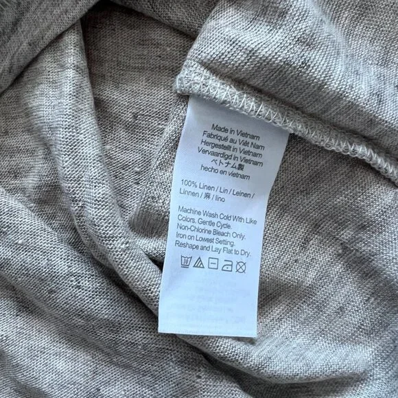 NWT J Crew Women's Linen Pocket Crew Neck T-Shirt - Picture 4 of 4